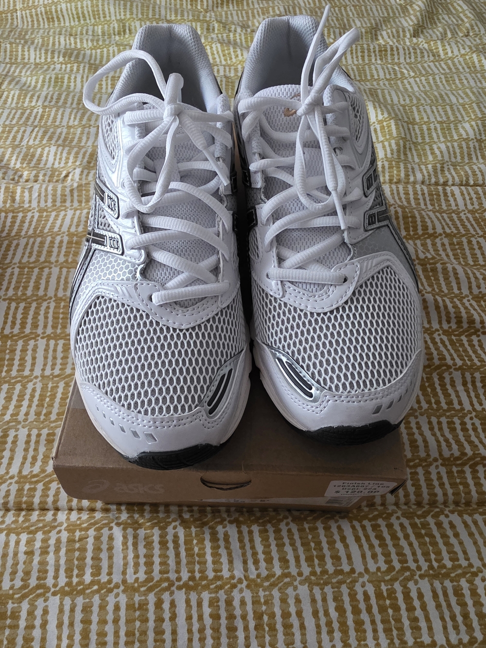 ASICS White Mesh Running Sneakers